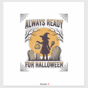 Oude Halloween-trui voor fans van spookseizoen_1 Sticker