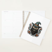 Oude Halloween-uil Heksenhoed Vectorontwerp_1 Planner (Display)