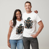 Oude Halloween-uil-heksenhoed Vectorontwerp_1 T-shirt (Unisex)