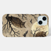 Oude Halloween-uilen & Maan Case-Mate iPhone Case (Achterkant (horizontaal))