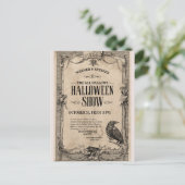Oude Halloween-uitnodiging🎃🏴☠️ Briefkaart (Staand voorkant)