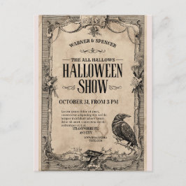 Oude Halloween-uitnodiging🎃🏴☠️ Briefkaart