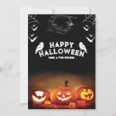 Oude Halloween uitnodiging, Halloweenfeest Kaart (Voorkant)