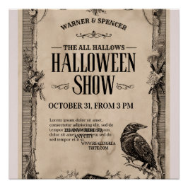 Oude Halloween-uitnodiging Perfect Poster