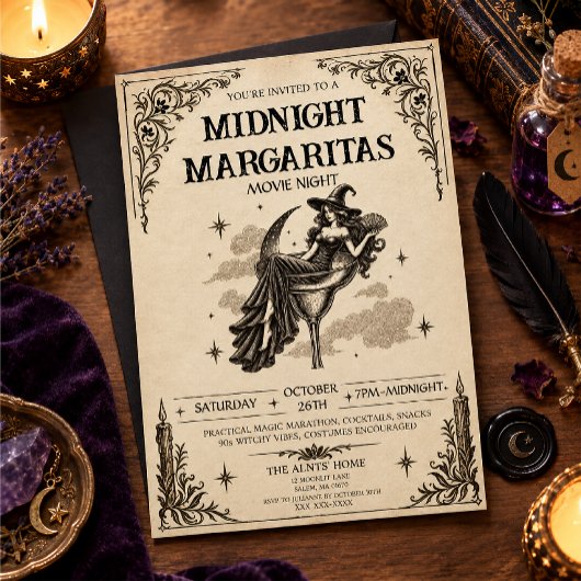 Oude Halloween uitnodiging template