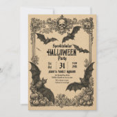 Oude Halloween-uitnodiging template Kaart (Voorkant)