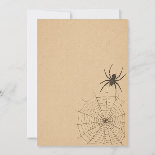 Oude Halloween-uitnodiging template Kaart (Achterkant)