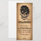 Oude Halloween uitnodiging - Verkleedfeest (Voorkant / Achterkant)