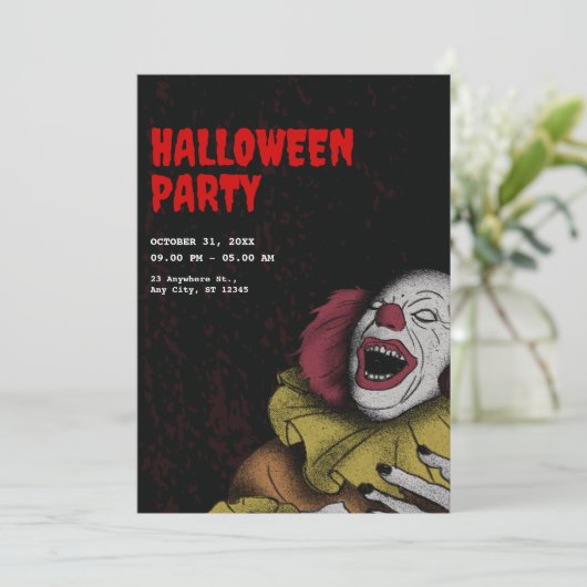 Oude Halloween-uitnodigingen, Halloween-feest Kaart (Staand voorkant)