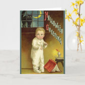 Oude Halloween van Ellen Clapsaddle, Griezelsprook Kaart (Gele Bloem)