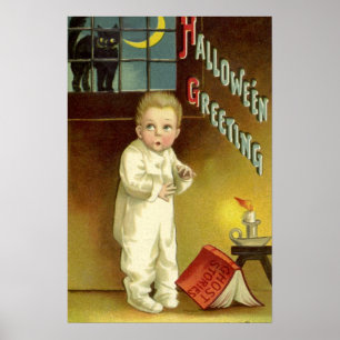 Oude Halloween van Ellen Clapsaddle, Griezelsprook Poster