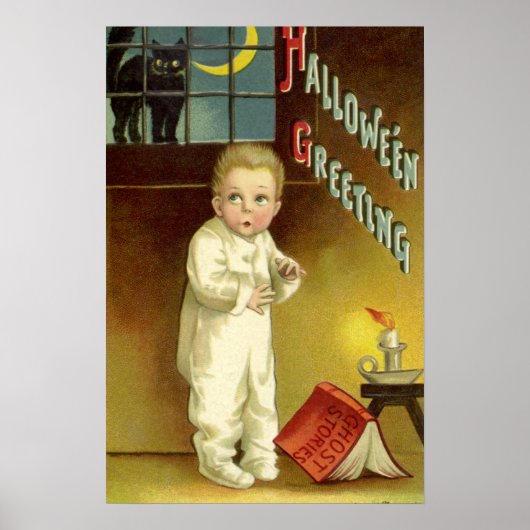 Oude Halloween van Ellen Clapsaddle, Griezelsprook Poster (Voorkant)