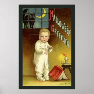 Oude Halloween van Ellen Clapsaddle, Griezelsprook Poster