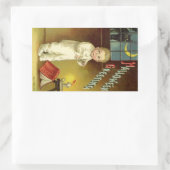 Oude Halloween van Ellen Clapsaddle, Griezelsprook Rechthoekige Sticker (Tas)