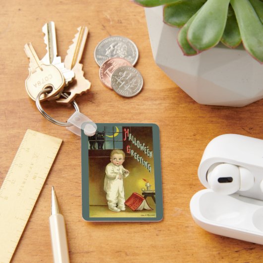Oude Halloween van Ellen Clapsaddle, Griezelsprook Sleutelhanger (Bureau)