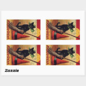 Oude Halloween van Ellen Clapsaddle, Zwarte Kat Rechthoekige Sticker (Vel)