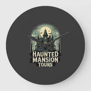 Oude Halloween-vector voor spookhuisrondleidingen Grote Klok