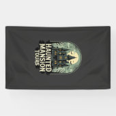 Oude Halloween-vector voor spookhuisrondleidingen Spandoek (Horizontaal)