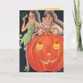 Oude Halloween Verkleedfeest Kaart (Voorkant)
