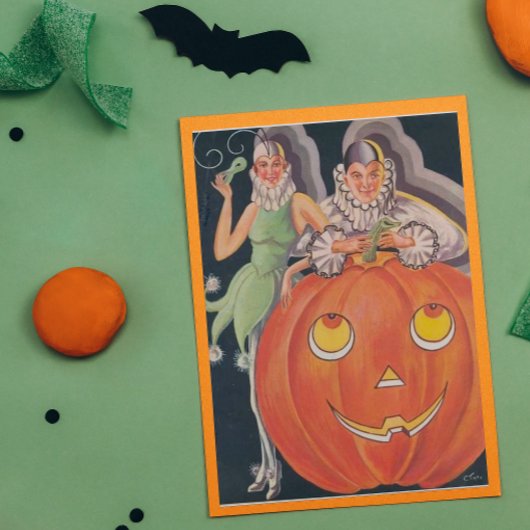 Oude Halloween Verkleedfeest Kaart