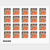 Oude Halloween Verkleedfeest Vierkante Sticker (Vel)
