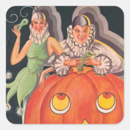 Oude Halloween Verkleedfeest Vierkante Sticker