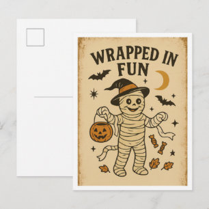 Oude Halloween verpakt in plezier Briefkaart