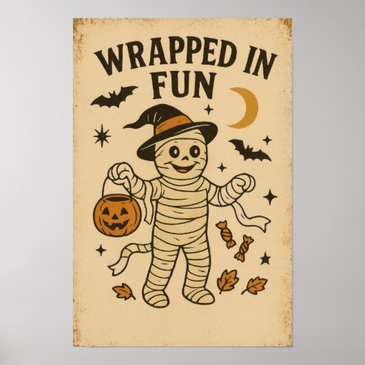 Oude Halloween verpakt in plezier Poster (Voorkant)