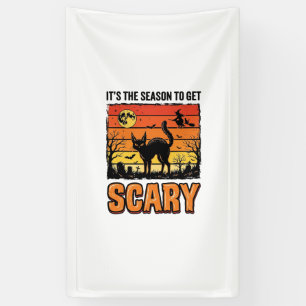Oude Halloween Verschrikkelijke Kat Heks T-shirt O Spandoek