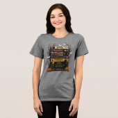 Oude Halloween VHS, Retro Horror Griezelseizoen Tri-Blend Shirt (Voorkant volledig)