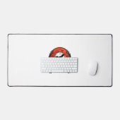 Oude Halloween Vleermuis Maan Gravure Ontwerp_1 Bureaumat (Keyboard & Muis)