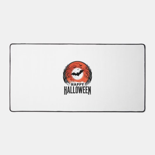 Oude Halloween Vleermuis Maan Gravure Ontwerp_1 Bureaumat (Voorkant)
