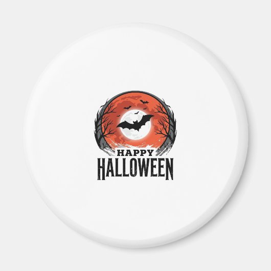 Oude Halloween Vleermuis Maan Gravure Ontwerp_1 Magneet (Voorkant)