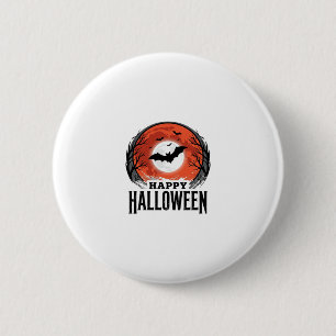 Oude Halloween Vleermuis Maan Gravure Ontwerp_1 Ronde Button 5,7 Cm