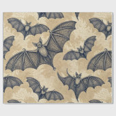 Oude Halloween-vleermuizen Cadeaupapier (Vlak)