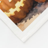 Oude Halloween-vogelverschrikkingsdeken Fleece Deken (Hoek)