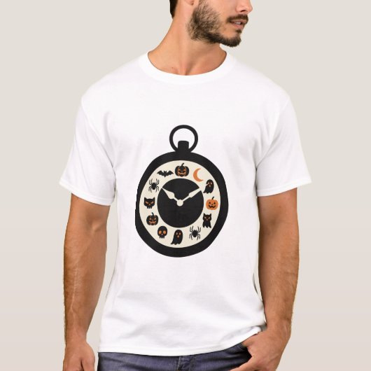 Oude Halloween zakhorloge T-shirt (Voorkant)