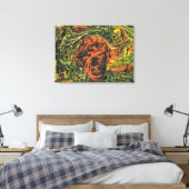 Oude Halloween-zombies, graffiti-straatart Canvas Afdruk (Insitu (Slaapkamer))