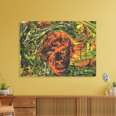 Oude Halloween-zombies, graffiti-straatart Canvas Afdruk (Insitu (Woonkamer))
