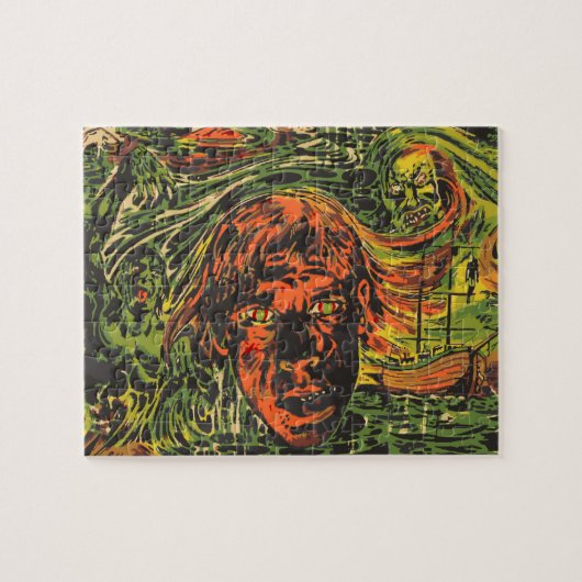 Oude Halloween-zombies, graffiti-straatart Legpuzzel (Horizontaal)