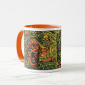 Oude Halloween-zombies, graffiti-straatart Mok (Voorkant links)