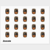 Oude Halloween Zwart Kat Sticker (Vel)