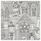 oude Halloween zwart wit Stof (Close Up)