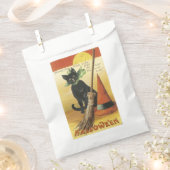 Oude halloween, zwarte kat bedankzakje (Geknipt)