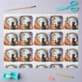 Oude Halloween Zwarte Kat Decoupage Vloeipapier Tissuepapier (Craft)