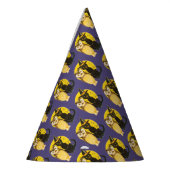 Oude halloween, zwarte kat en oorts feesthoedjes (Links)