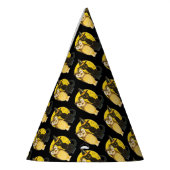 Oude halloween, zwarte kat en oorts feesthoedjes (Links)