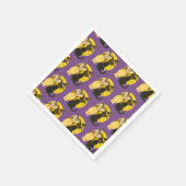 Oude halloween, zwarte kat en oorts servet (Hoek)