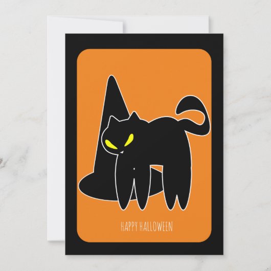 Oude Halloween Zwarte Kat Heks (Voorkant)