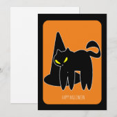 Oude Halloween Zwarte Kat Heks (Voorkant / Achterkant)